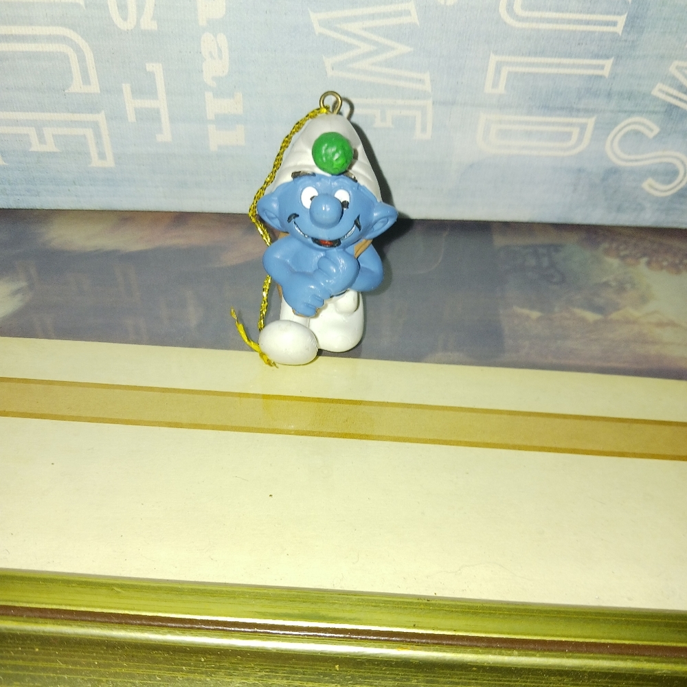 Vintage Smurf Ornament